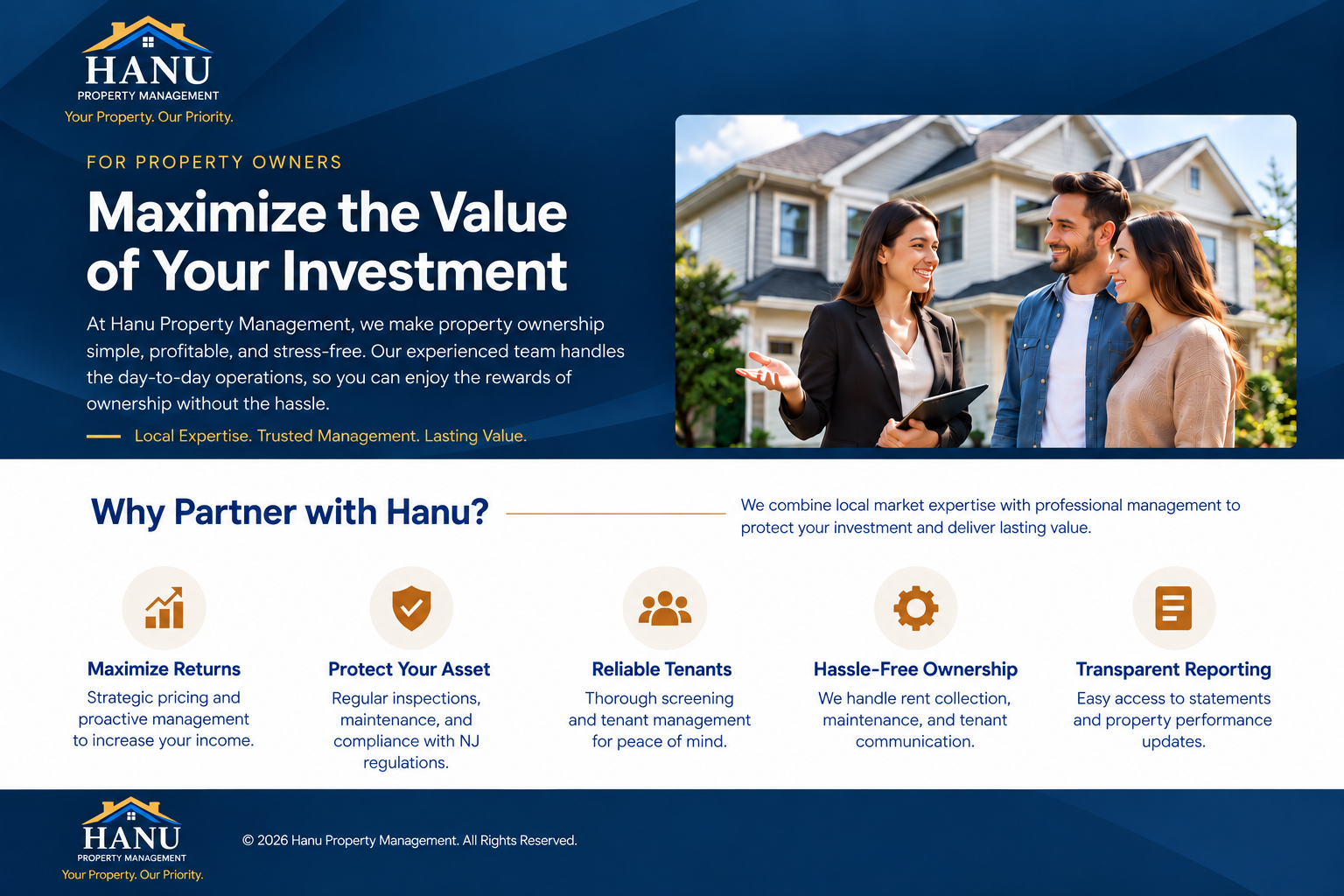 Hanu Property Management Property Owners page